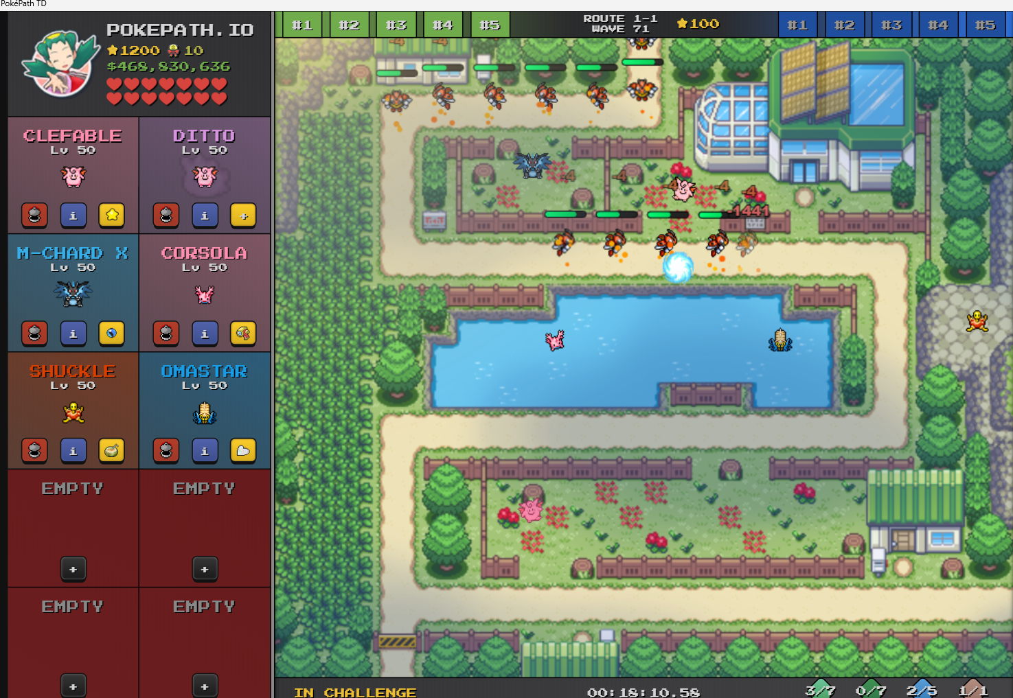 POKEPATH.IO's team setup