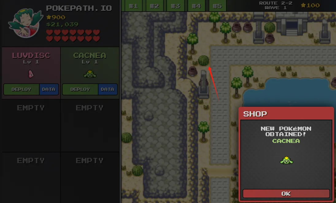 Cacnea unlock location on Route 2-2